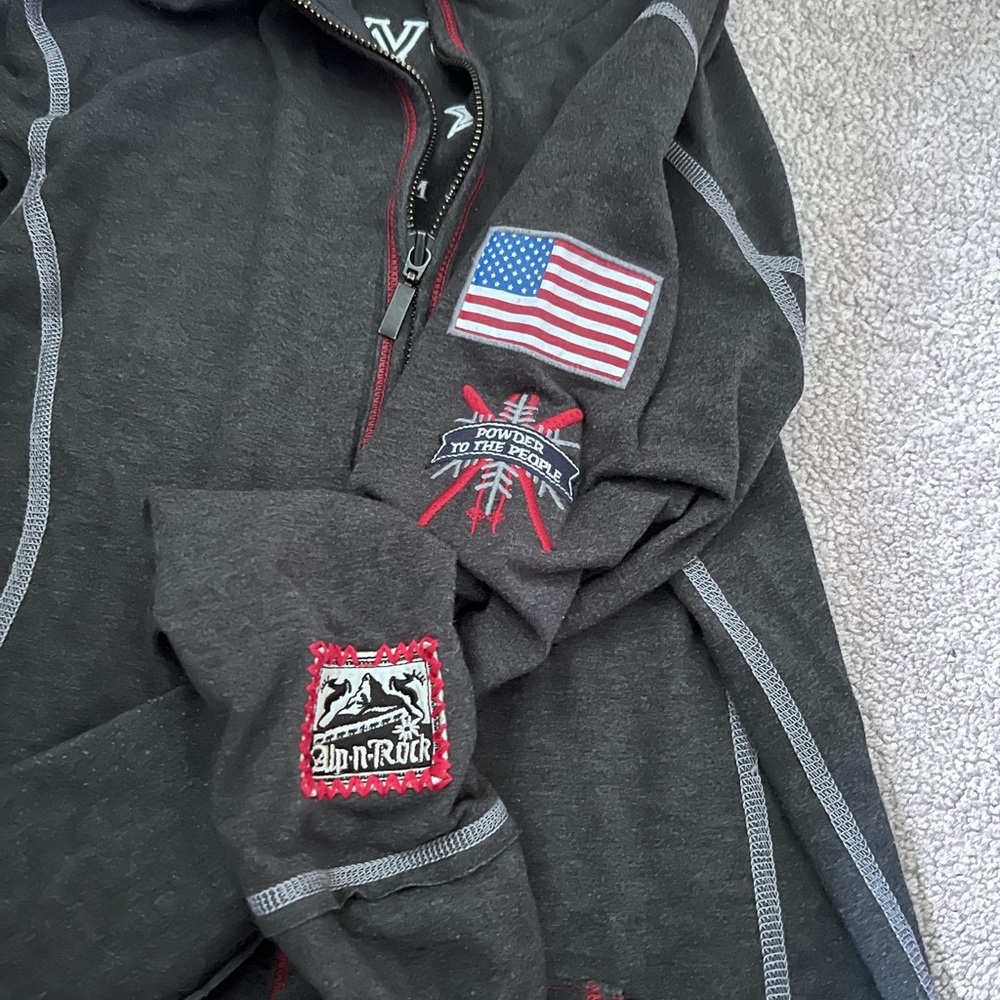 Alp N Rock Gray -Zip Sweater - Picture 2 of 4